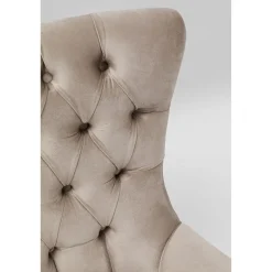 KARE Design Fauteuils Pivotants|Fauteuil Pivotant Bellissima Velours Beige