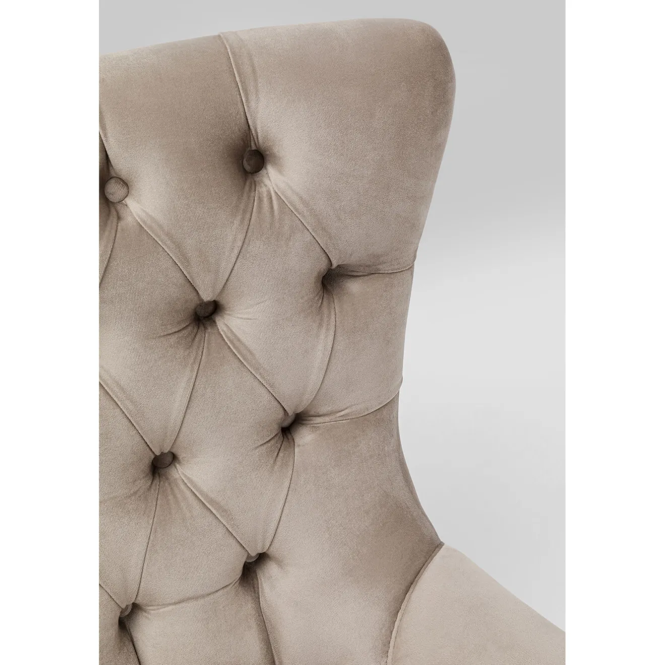 KARE Design Fauteuils Pivotants|Fauteuil Pivotant Bellissima Velours Beige