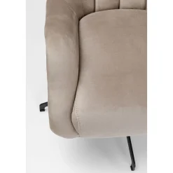 KARE Design Fauteuils Pivotants|Fauteuil Pivotant Bellissima Velours Beige