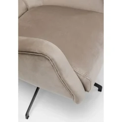 KARE Design Fauteuils Pivotants|Fauteuil Pivotant Bellissima Velours Beige