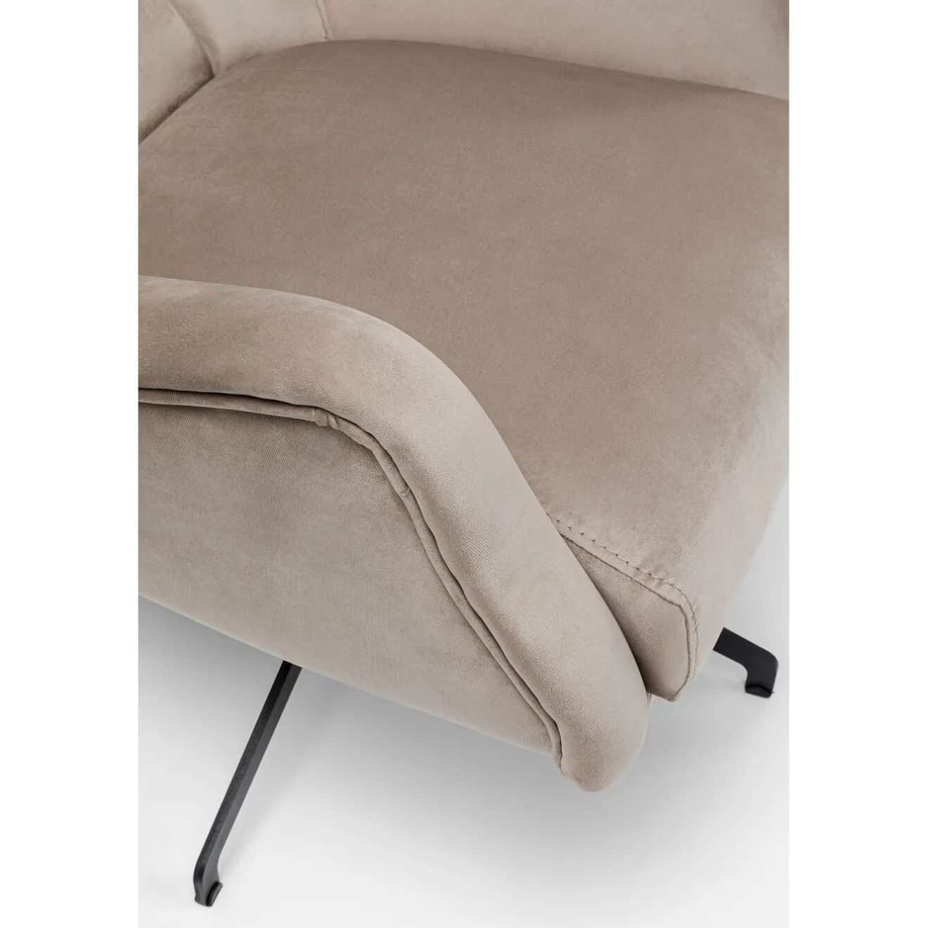 KARE Design Fauteuils Pivotants|Fauteuil Pivotant Bellissima Velours Beige
