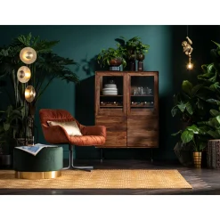 KARE Design Fauteuils Pivotants|Fauteuil Pivotant Bristol Rouge Rouille