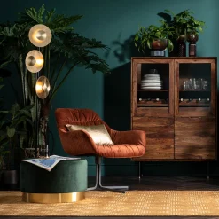 KARE Design Fauteuils Pivotants|Fauteuil Pivotant Bristol Rouge Rouille