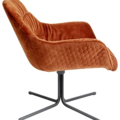 KARE Design Fauteuils Pivotants|Fauteuil Pivotant Bristol Rouge Rouille