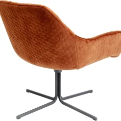 KARE Design Fauteuils Pivotants|Fauteuil Pivotant Bristol Rouge Rouille