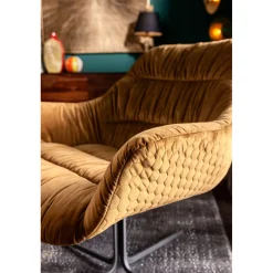 KARE Design Fauteuils Pivotants|Fauteuil Pivotant Bristol Jaune