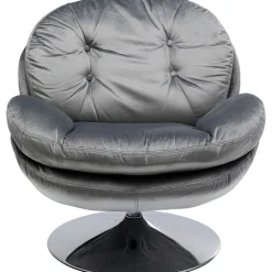 KARE Design Fauteuils Pivotants|Fauteuil Pivotant Cosy Gris