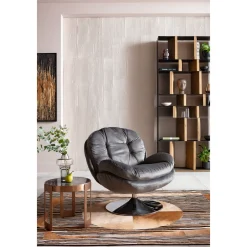 KARE Design Fauteuils Pivotants|Fauteuil Pivotant Cosy Gris