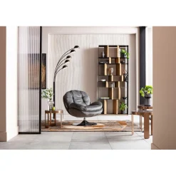 KARE Design Fauteuils Pivotants|Fauteuil Pivotant Cosy Gris