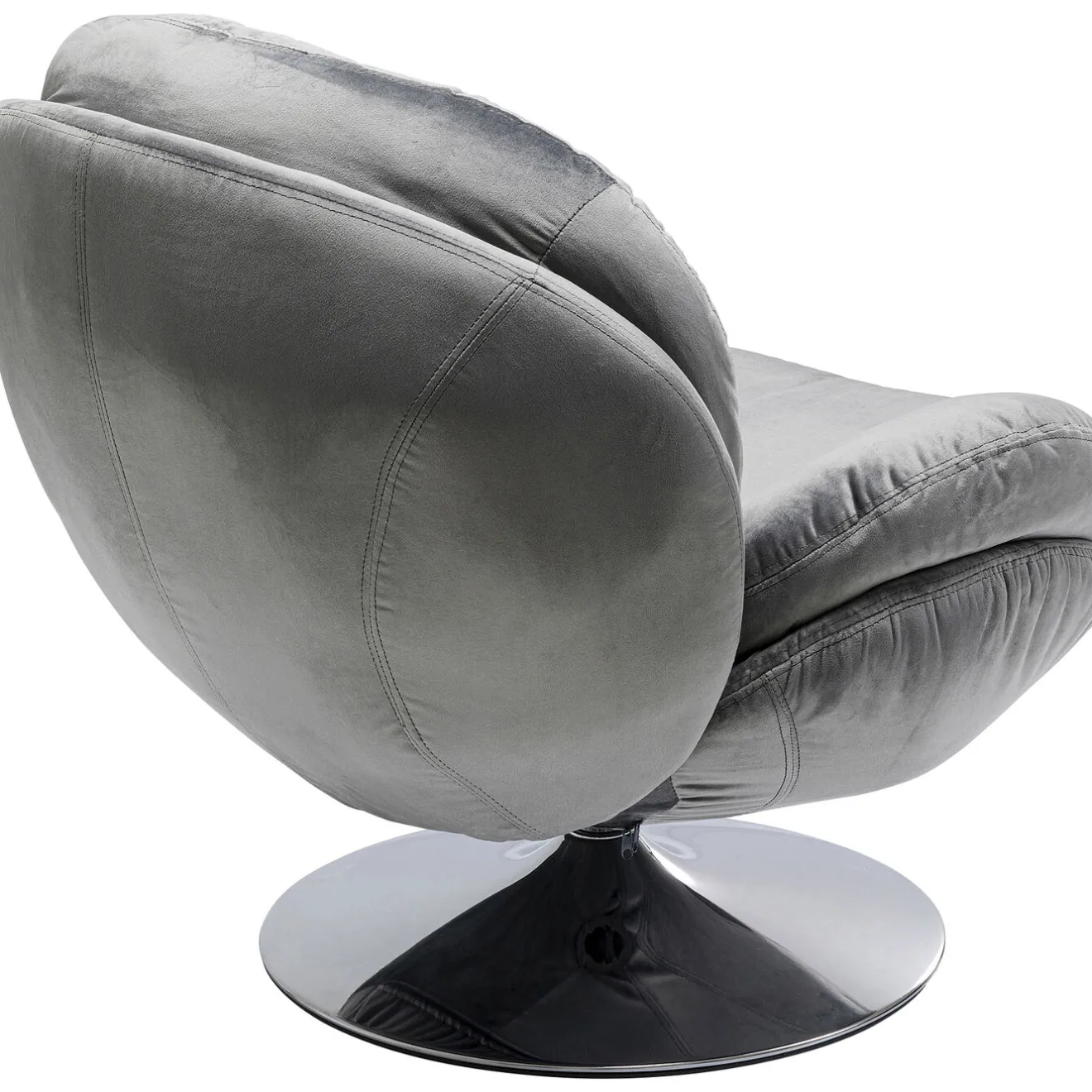 KARE Design Fauteuils Pivotants|Fauteuil Pivotant Cosy Gris