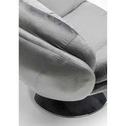 KARE Design Fauteuils Pivotants|Fauteuil Pivotant Cosy Gris