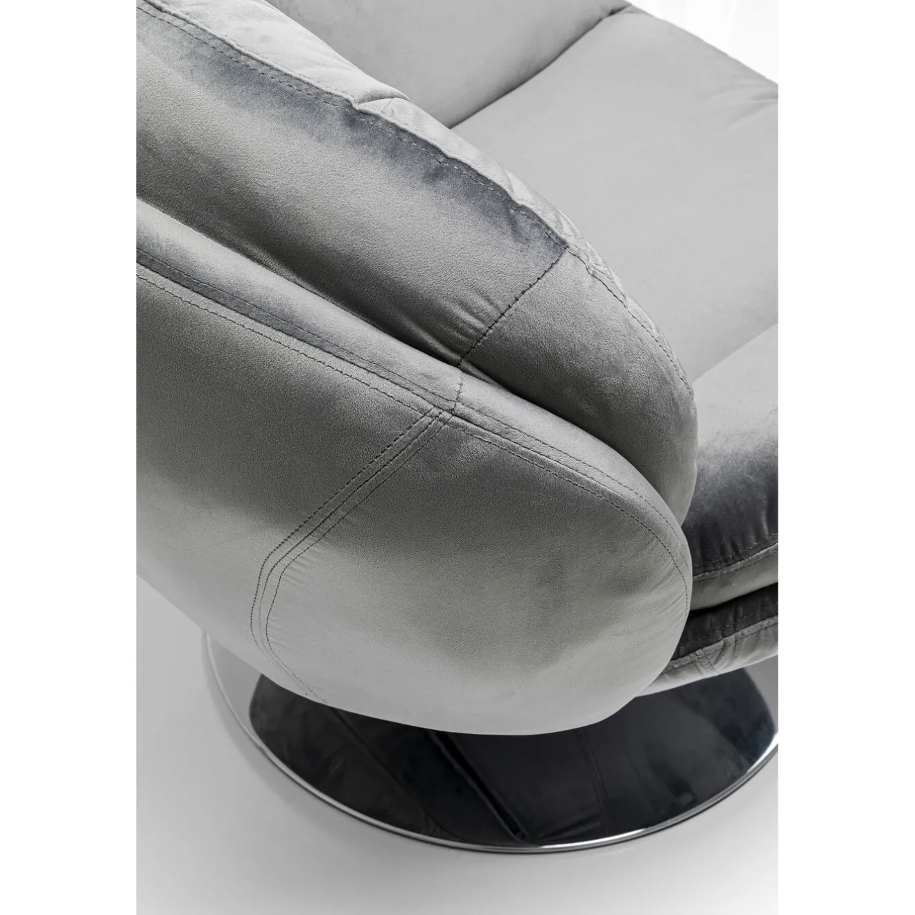 KARE Design Fauteuils Pivotants|Fauteuil Pivotant Cosy Gris