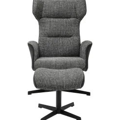 KARE Design Fauteuils Pivotants|Fauteuil Pivotant Et Repose-Pieds Ohio Salt And Pe