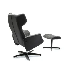 KARE Design Fauteuils Pivotants|Fauteuil Pivotant Et Repose-Pieds Ohio Salt And Pe
