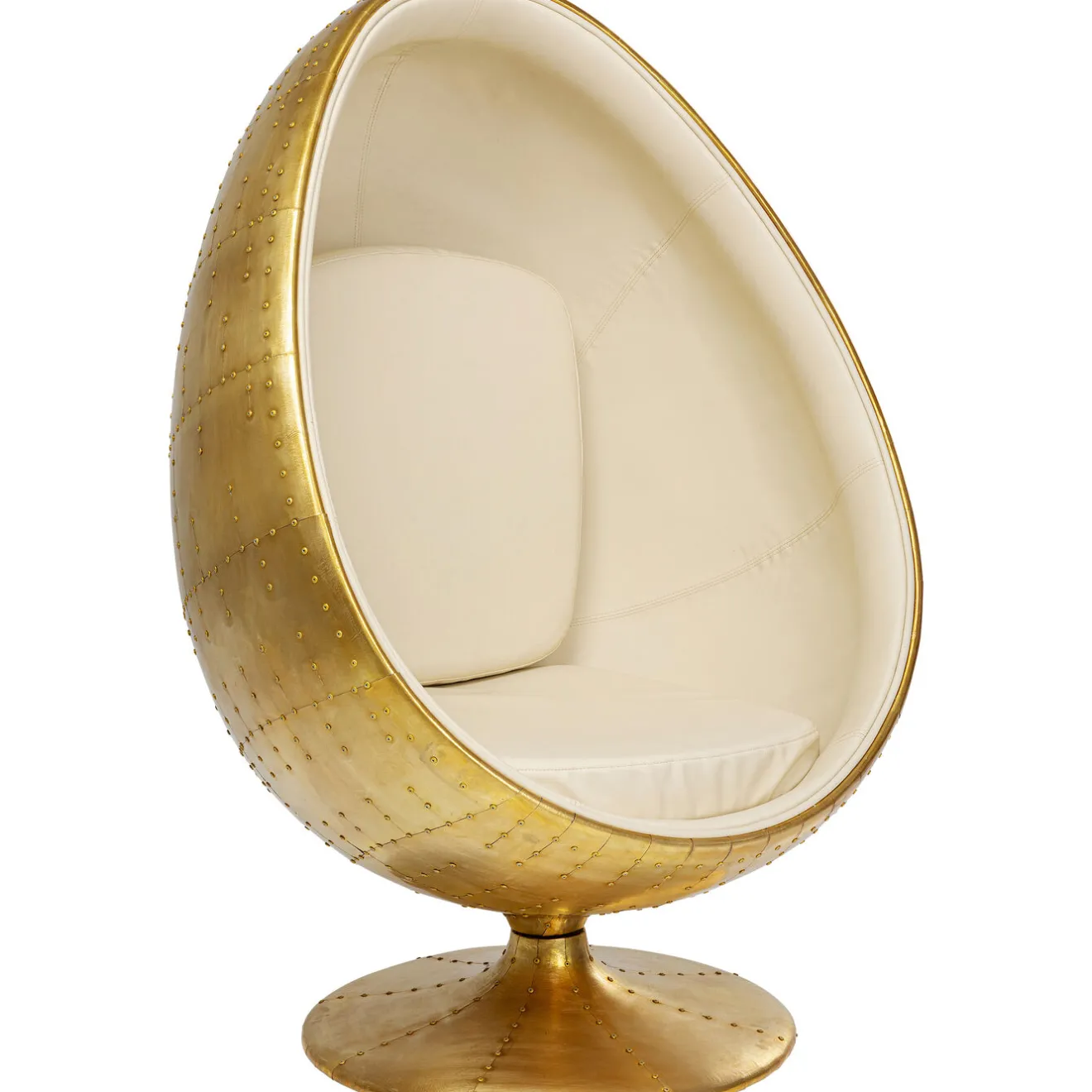 KARE Design Fauteuils Pivotants|Fauteuil Pivotant Eye Ball Laiton