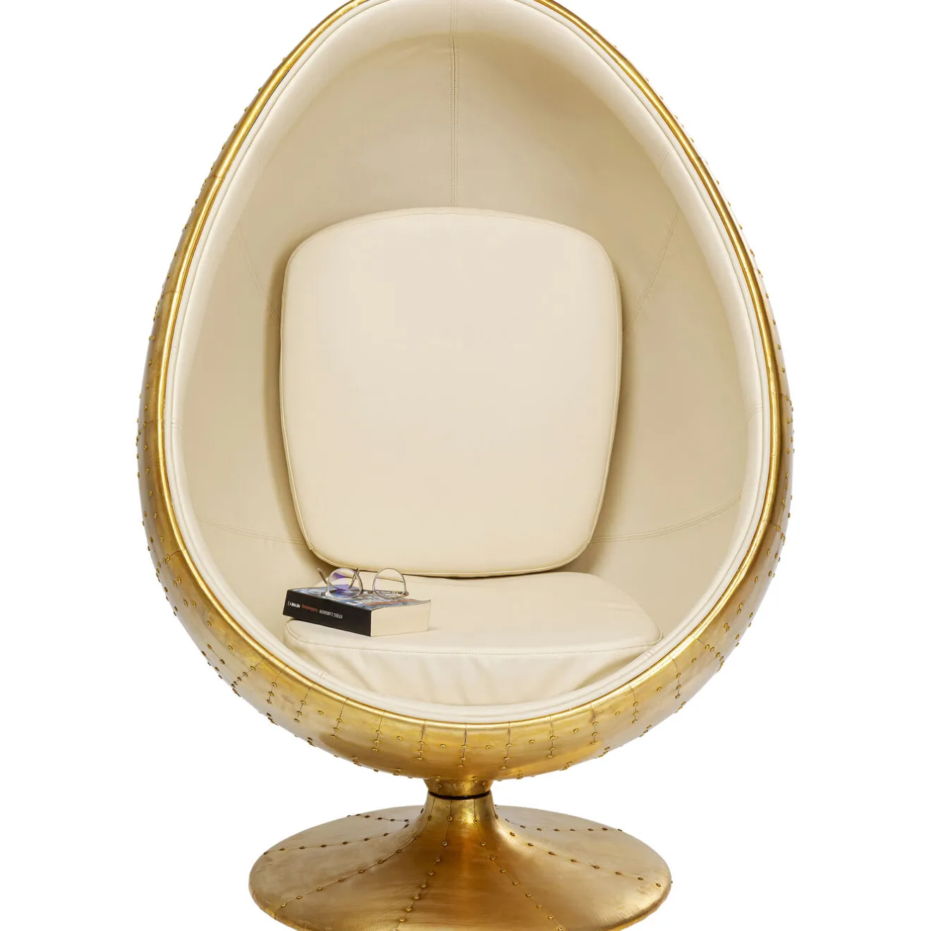 KARE Design Fauteuils Pivotants|Fauteuil Pivotant Eye Ball Laiton