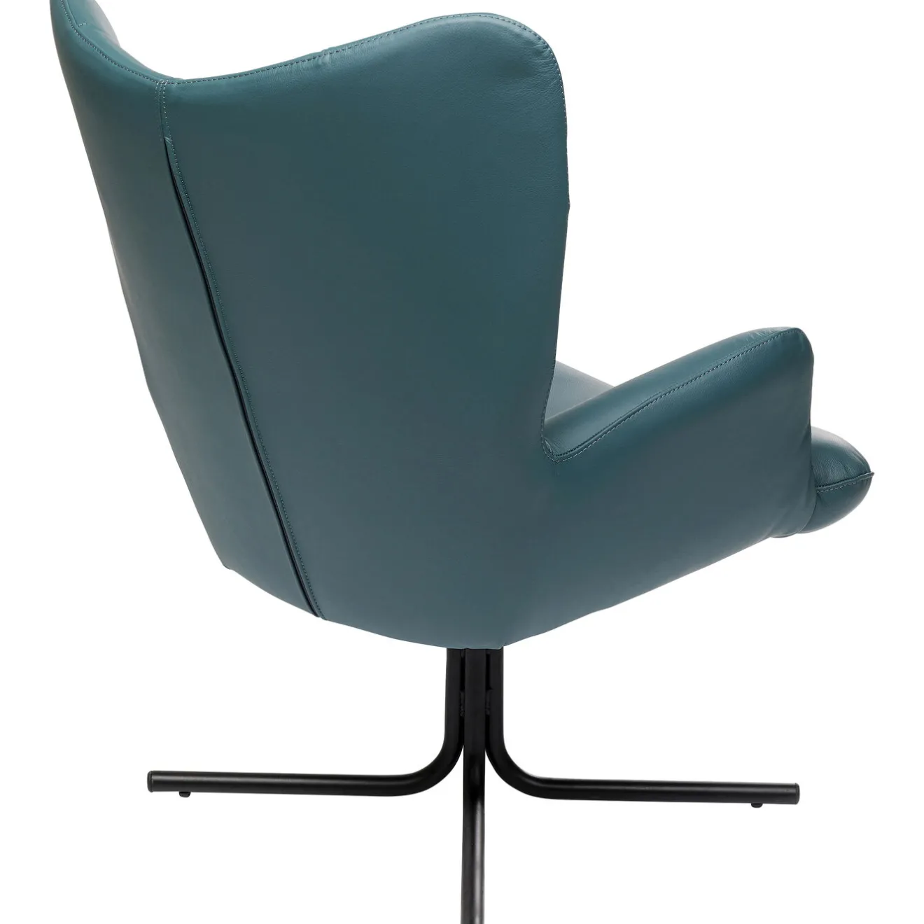KARE Design Fauteuils Pivotants|Fauteuil Pivotant Oscar Cuir Bleu