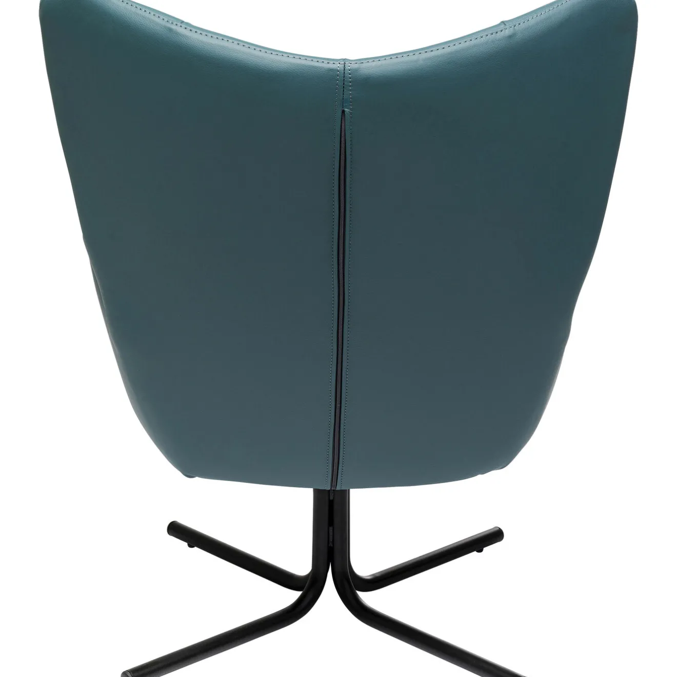 KARE Design Fauteuils Pivotants|Fauteuil Pivotant Oscar Cuir Bleu
