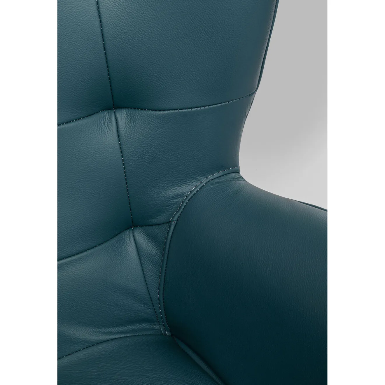 KARE Design Fauteuils Pivotants|Fauteuil Pivotant Oscar Cuir Bleu