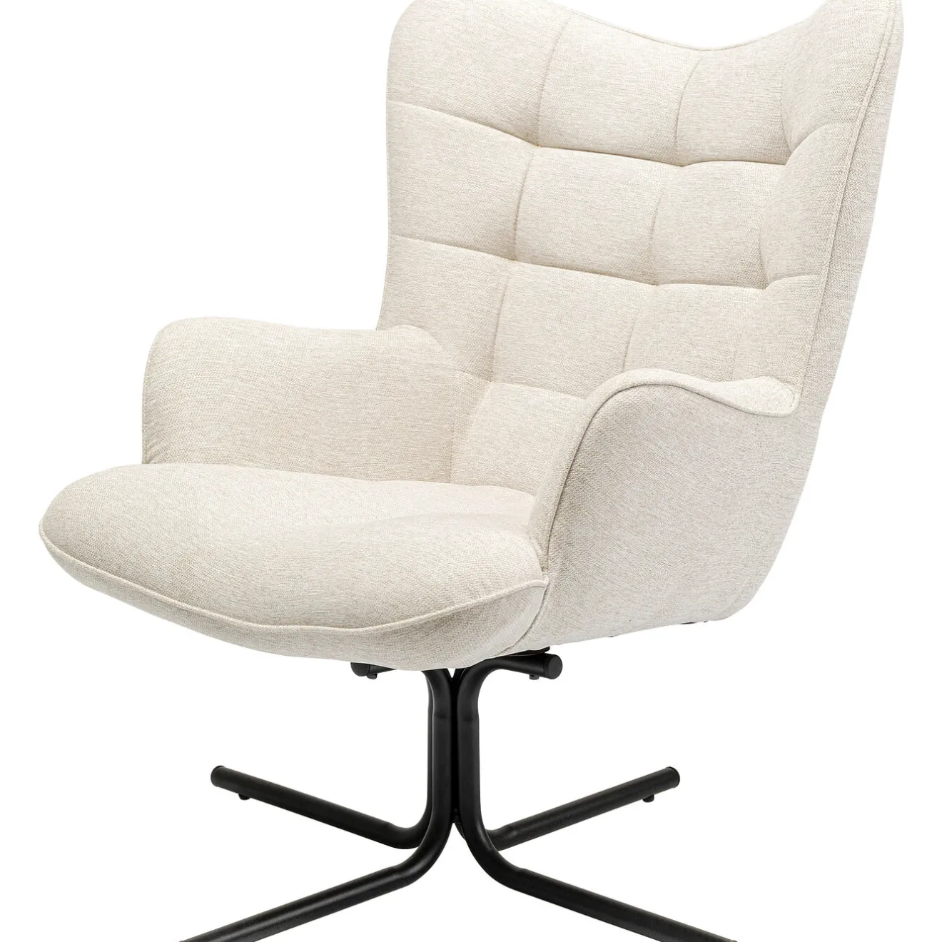 KARE Design Fauteuils Pivotants|Fauteuil Pivotant Oscar Creme