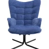 KARE Design Fauteuils Pivotants|Fauteuil Pivotant Oscar Denim