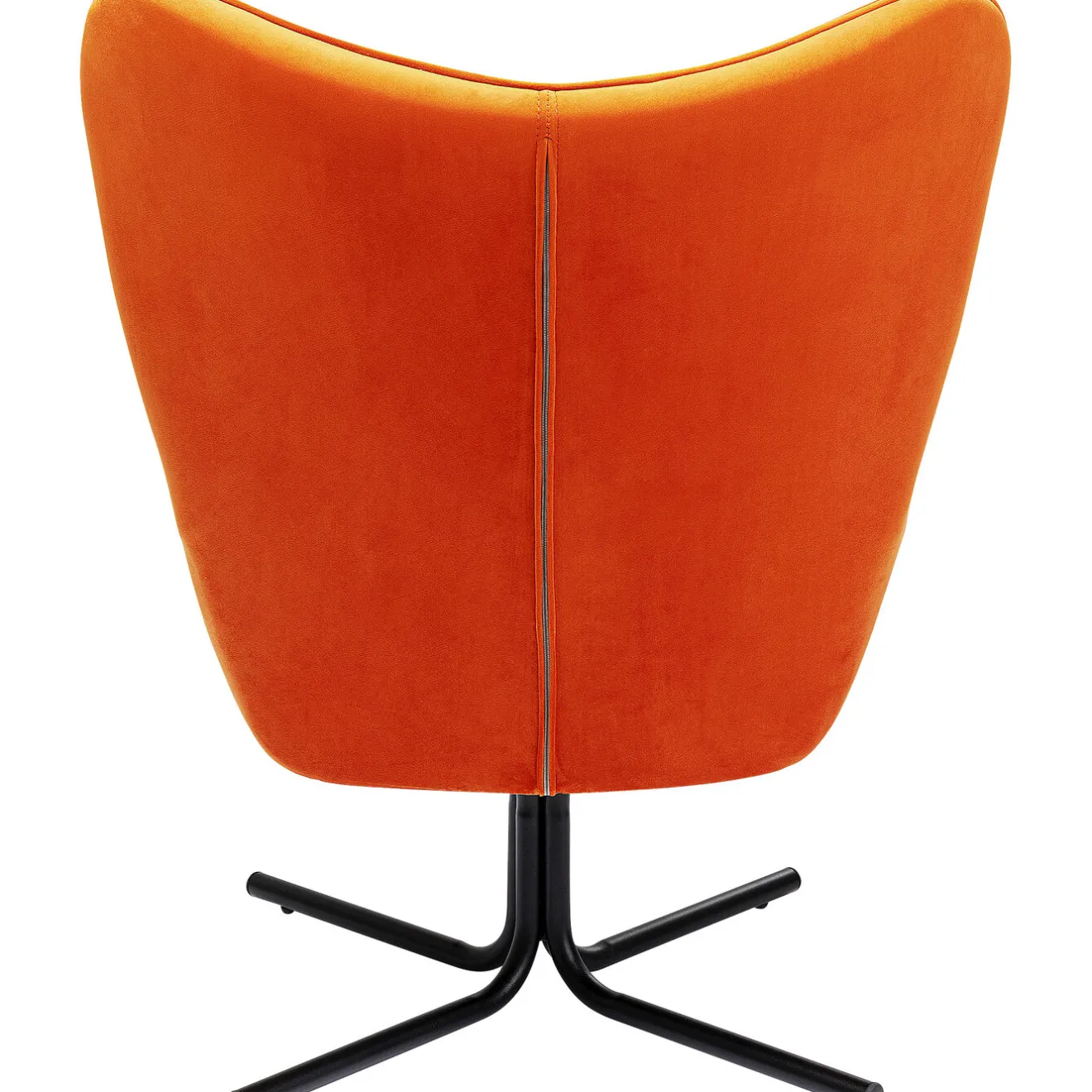 KARE Design Fauteuils Pivotants|Fauteuil Pivotant Oscar Velours Orange
