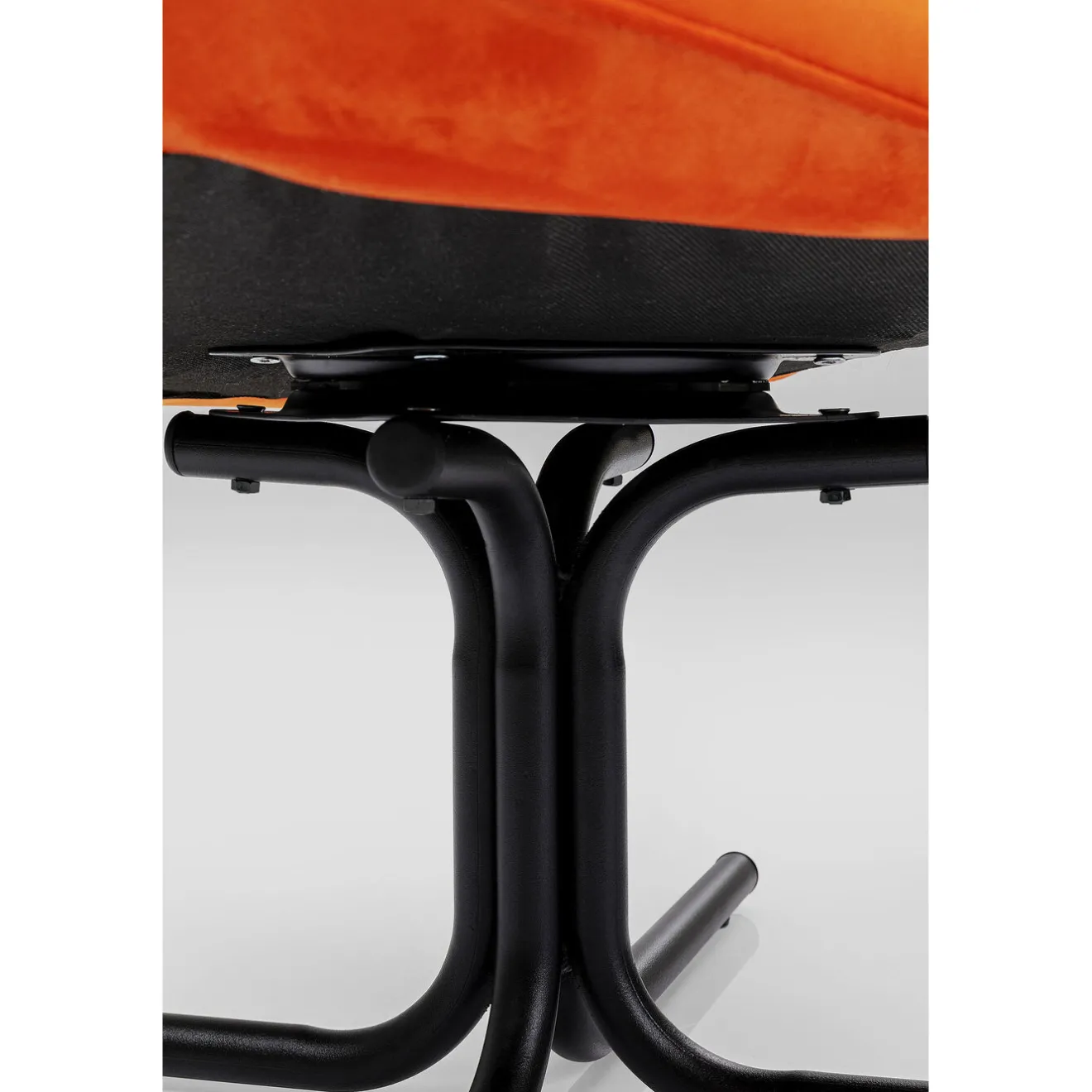 KARE Design Fauteuils Pivotants|Fauteuil Pivotant Oscar Velours Orange