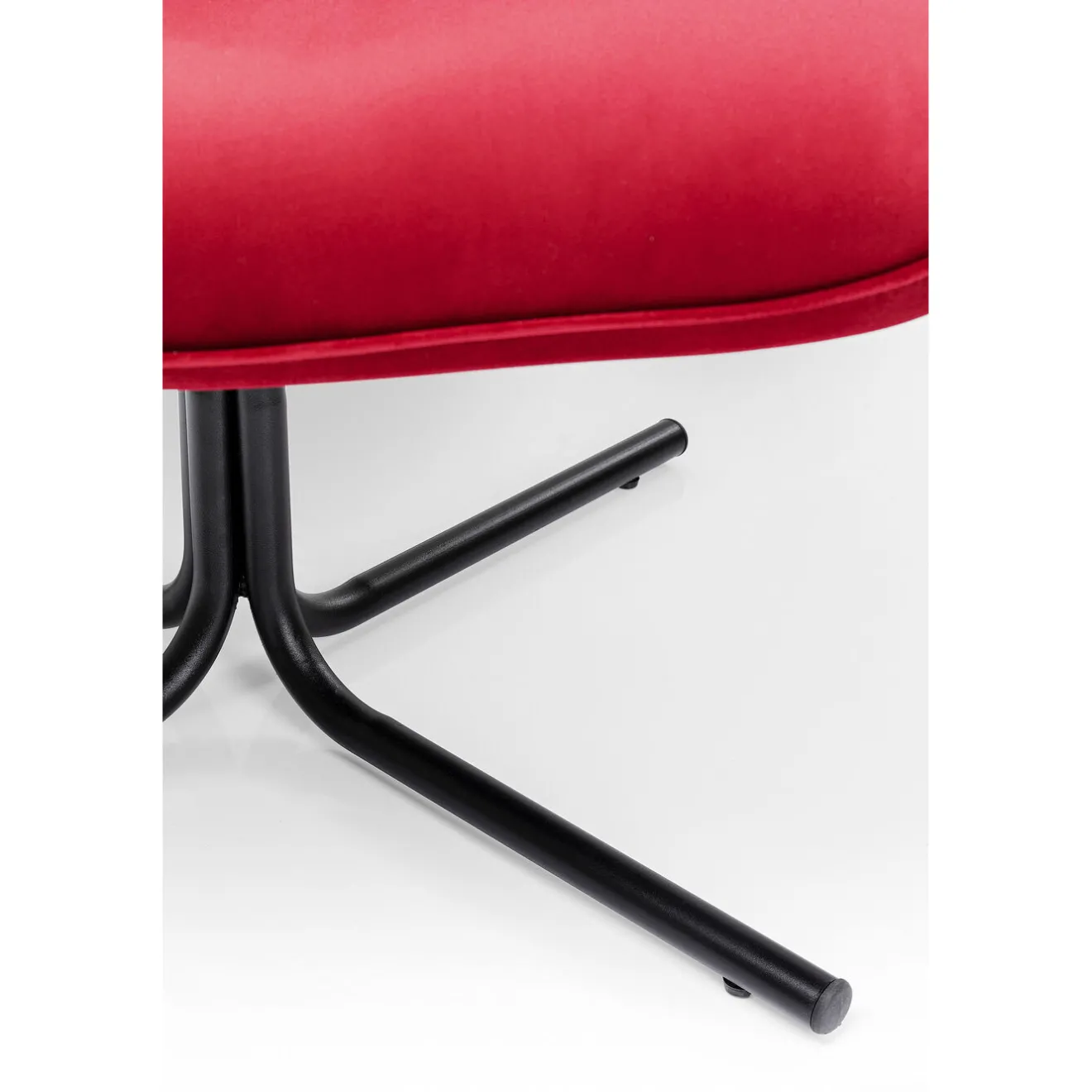 KARE Design Fauteuils Pivotants|Fauteuil Pivotant Oscar Velours Rouge