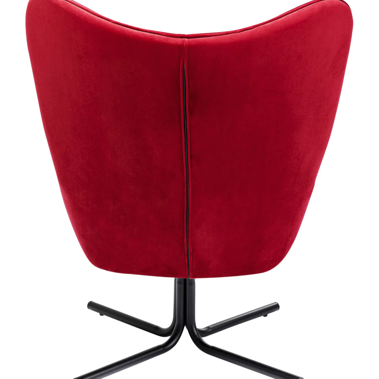 KARE Design Fauteuils Pivotants|Fauteuil Pivotant Oscar Velours Rouge