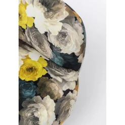 KARE Design Fauteuils Pivotants|Fauteuil Pivotant Peony Flower Jaune