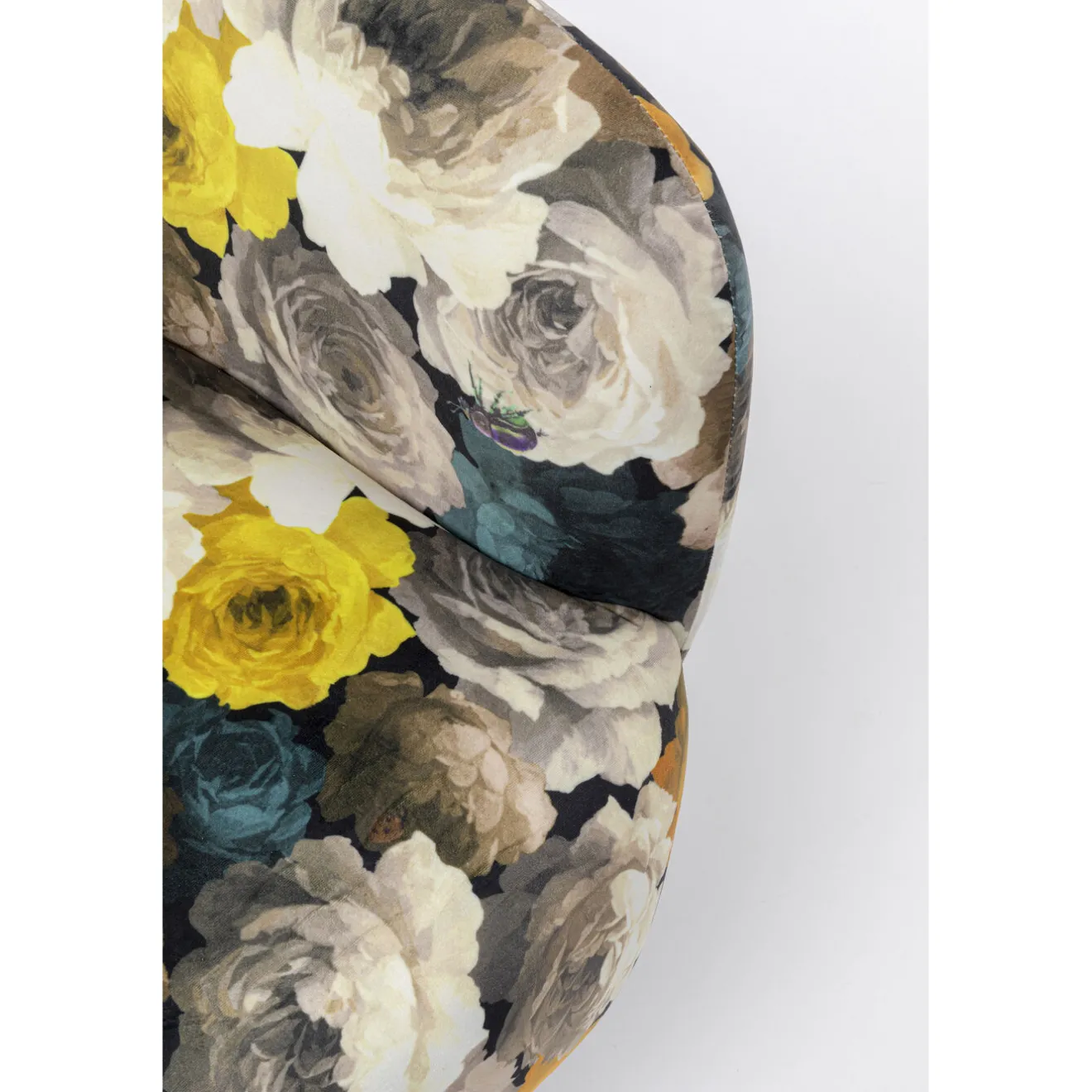 KARE Design Fauteuils Pivotants|Fauteuil Pivotant Peony Flower Jaune