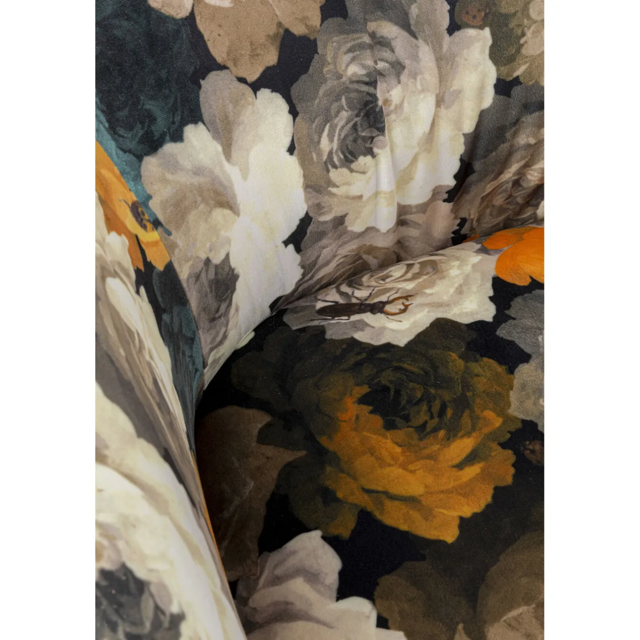 KARE Design Fauteuils Pivotants|Fauteuil Pivotant Peony Flower Jaune