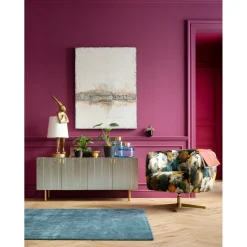 KARE Design Fauteuils Pivotants|Fauteuil Pivotant Peony Flower Jaune