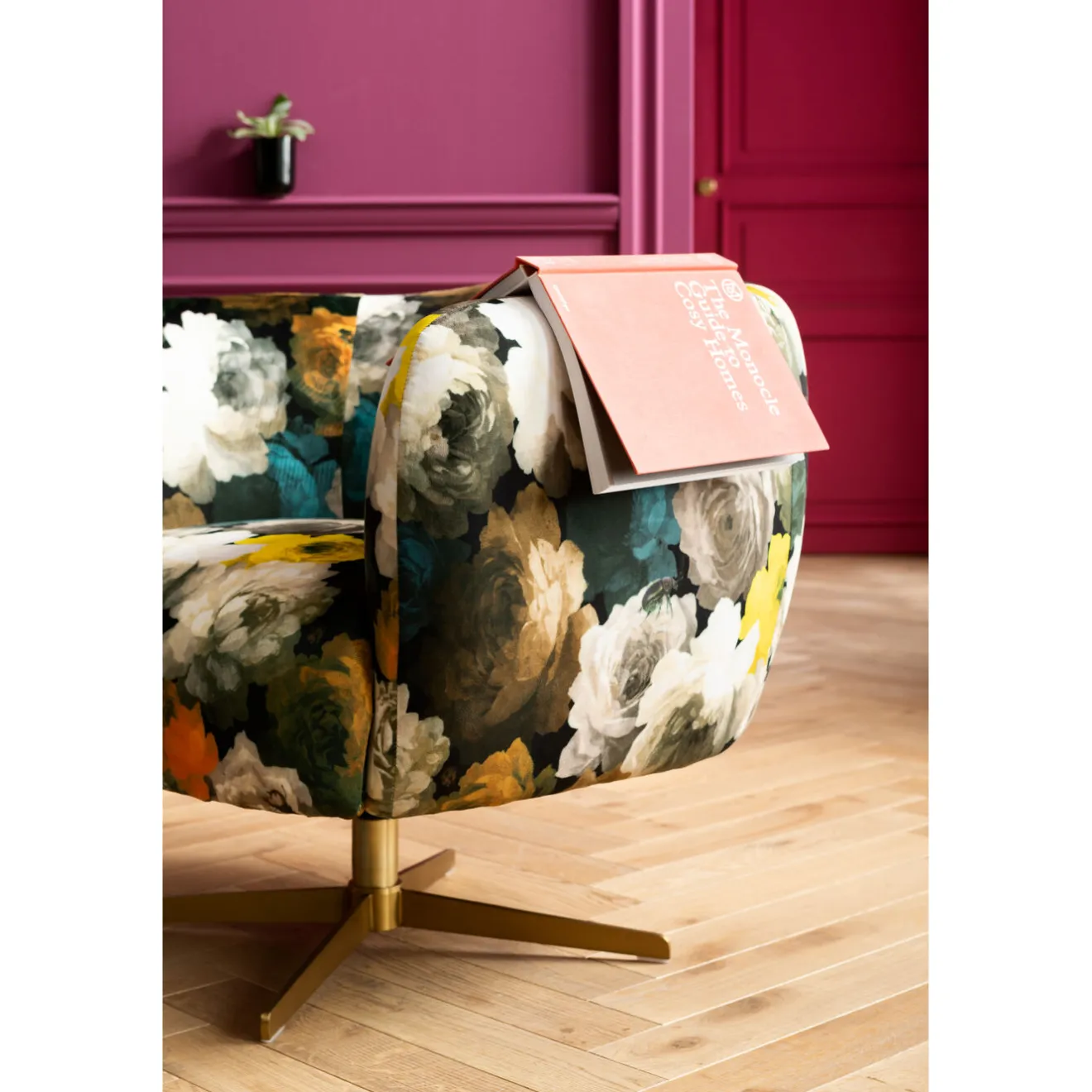KARE Design Fauteuils Pivotants|Fauteuil Pivotant Peony Flower Jaune
