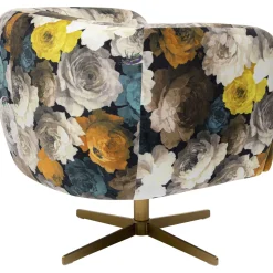 KARE Design Fauteuils Pivotants|Fauteuil Pivotant Peony Flower Jaune