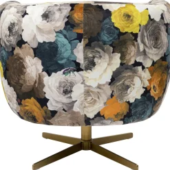 KARE Design Fauteuils Pivotants|Fauteuil Pivotant Peony Flower Jaune