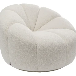 KARE Design Fauteuils Pivotants|Fauteuil Pivotant Peppo Lounge Blanc