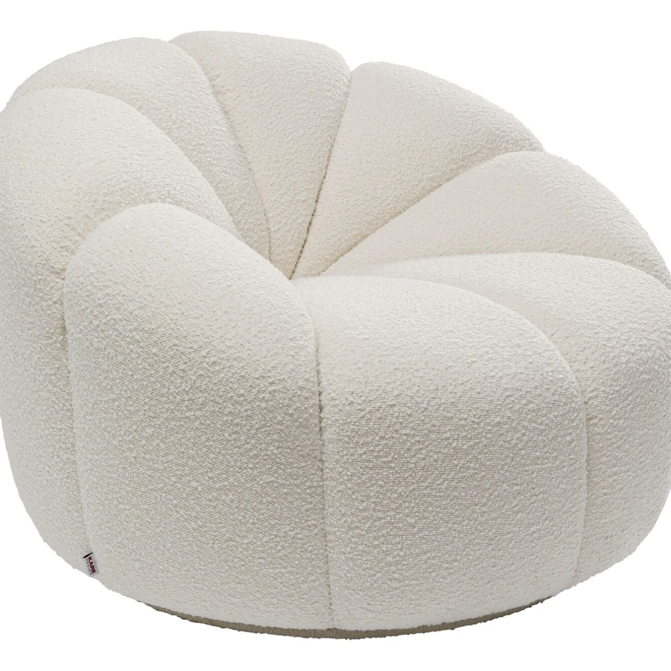 KARE Design Fauteuils Pivotants|Fauteuil Pivotant Peppo Lounge Blanc