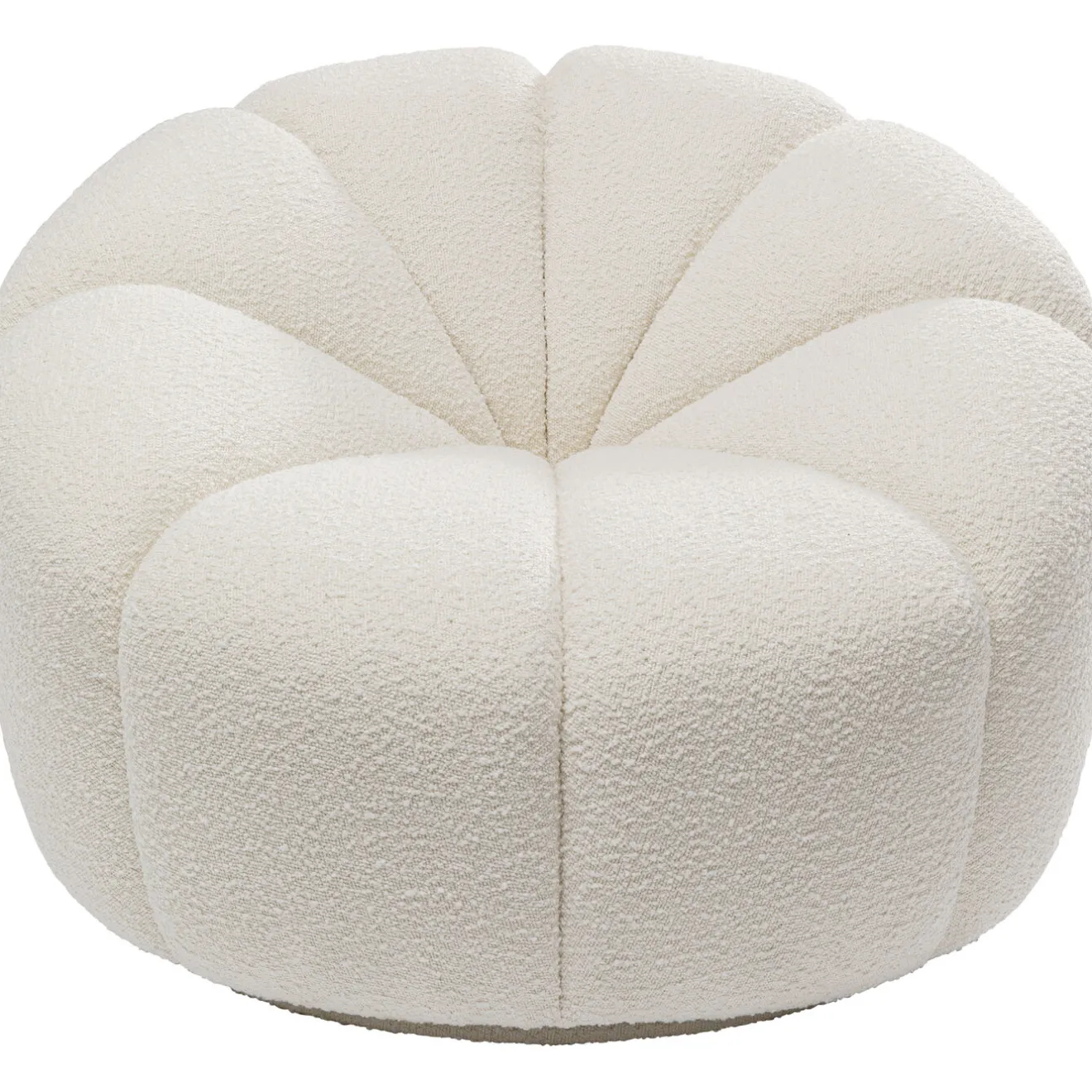 KARE Design Fauteuils Pivotants|Fauteuil Pivotant Peppo Lounge Blanc