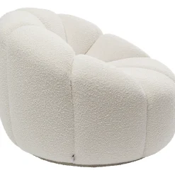 KARE Design Fauteuils Pivotants|Fauteuil Pivotant Peppo Lounge Blanc