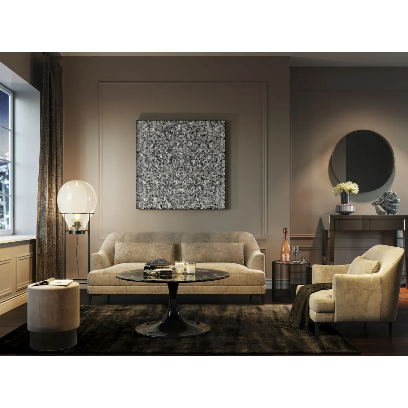 KARE Design Fauteuils Club|Fauteuil Proud Gris