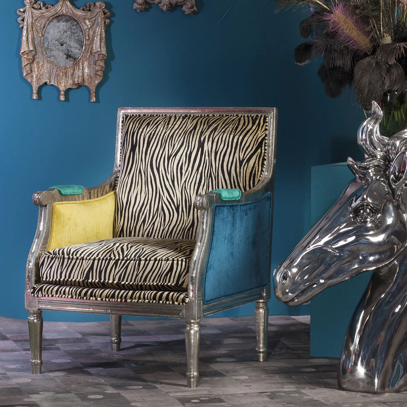 KARE Design Fauteuils Club|Fauteuil Regency Zebra