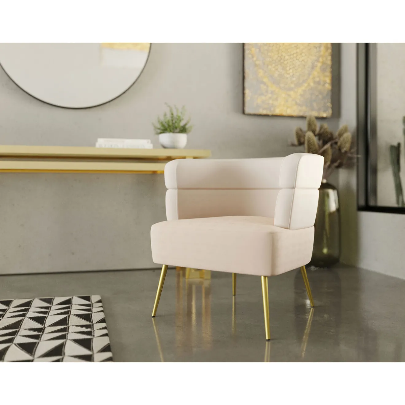 KARE Design Fauteuils Cocktail|Fauteuil Sandwich Creme
