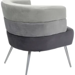 KARE Design Fauteuils Cocktail|Fauteuil Sandwich Gris