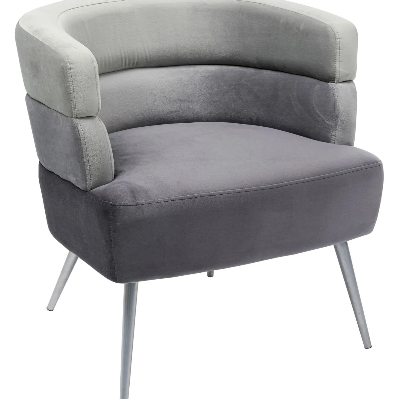 KARE Design Fauteuils Cocktail|Fauteuil Sandwich Gris
