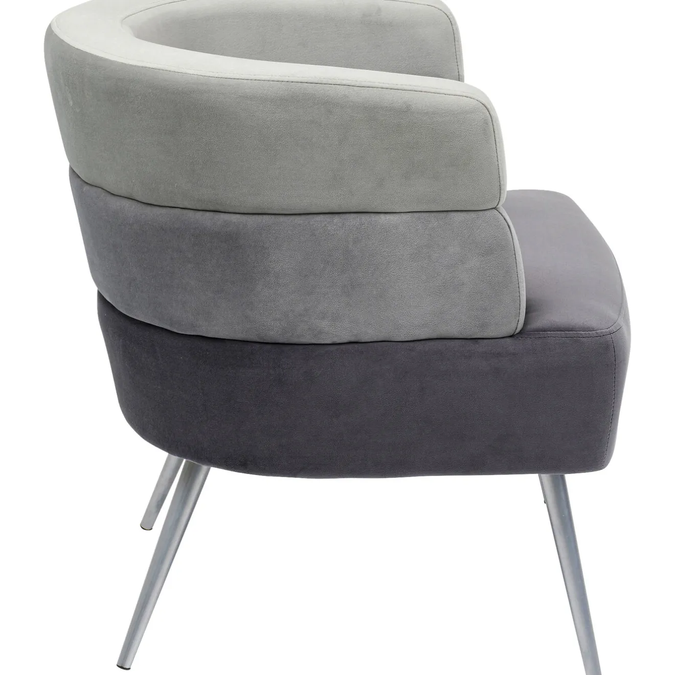 KARE Design Fauteuils Cocktail|Fauteuil Sandwich Gris