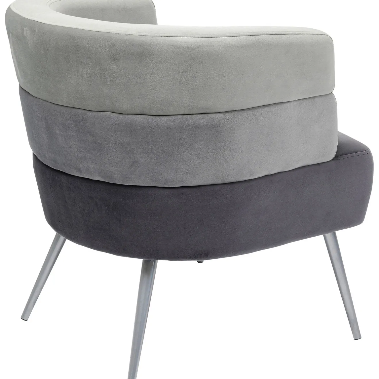KARE Design Fauteuils Cocktail|Fauteuil Sandwich Gris
