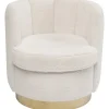 KARE Design Fauteuils Cocktail|Fauteuil Silhouette Fur Blanc
