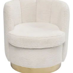 KARE Design Fauteuils Cocktail|Fauteuil Silhouette Fur Blanc