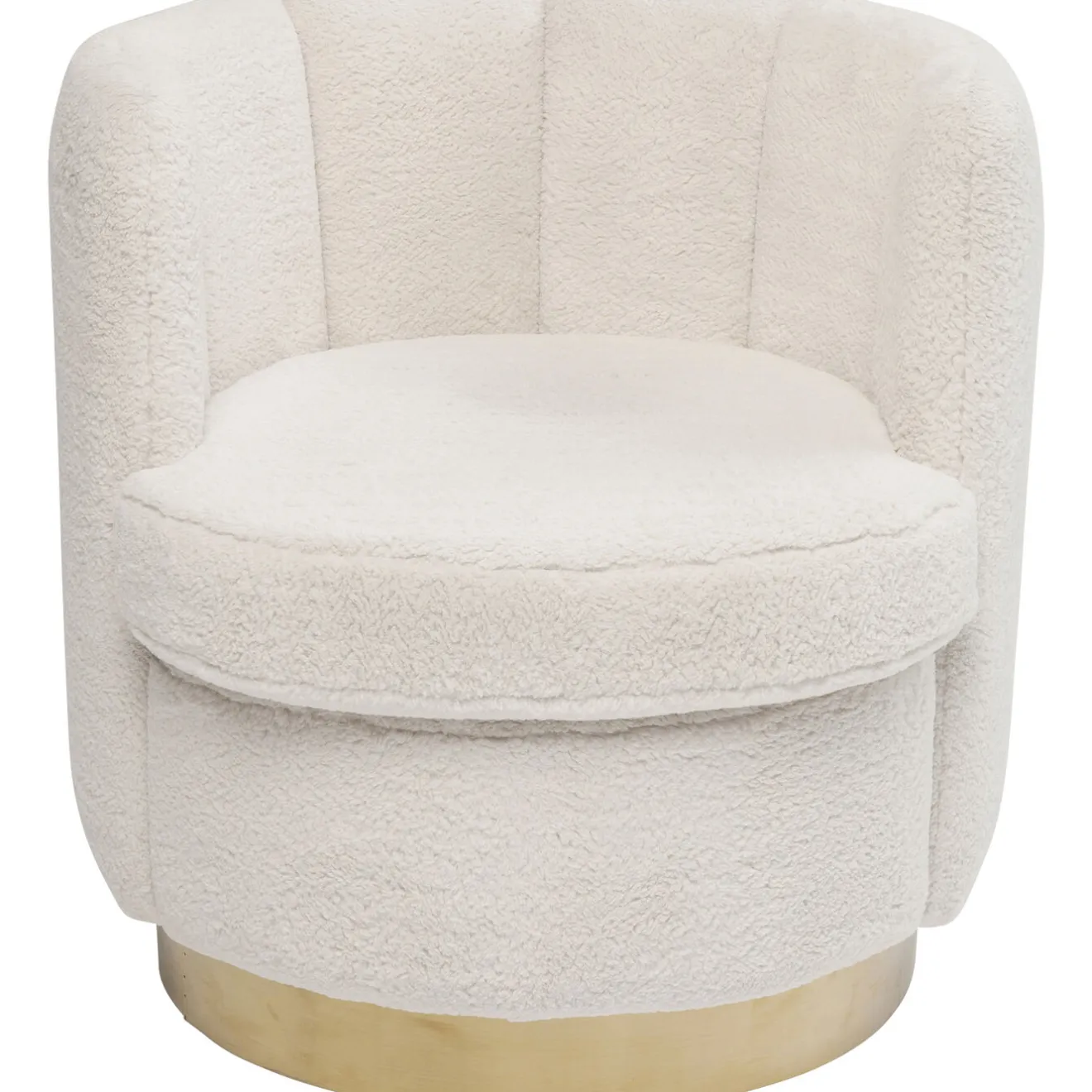 KARE Design Fauteuils Cocktail|Fauteuil Silhouette Fur Blanc